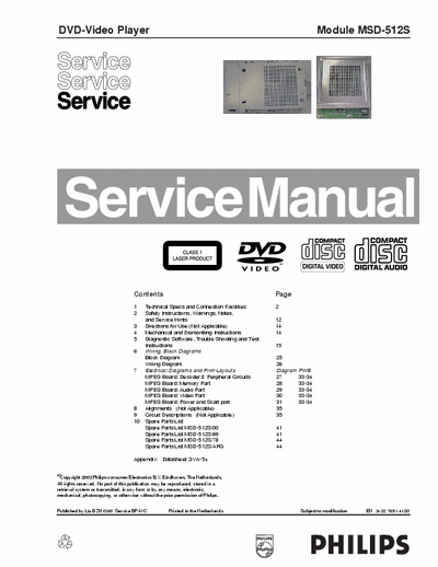 Philips DVD MSD-512S DVD-Video Player - Only Module - (2.637Kb) pag. 120